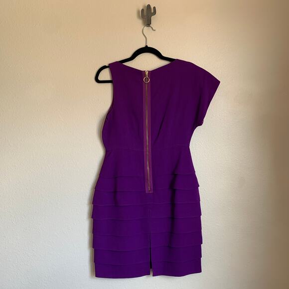 5/$25 Tibi Purple Asymmetrical Sheath Dress - Picture 2 of 10